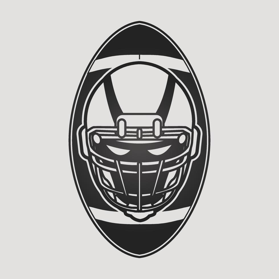 American Football Helmet and Ball vector