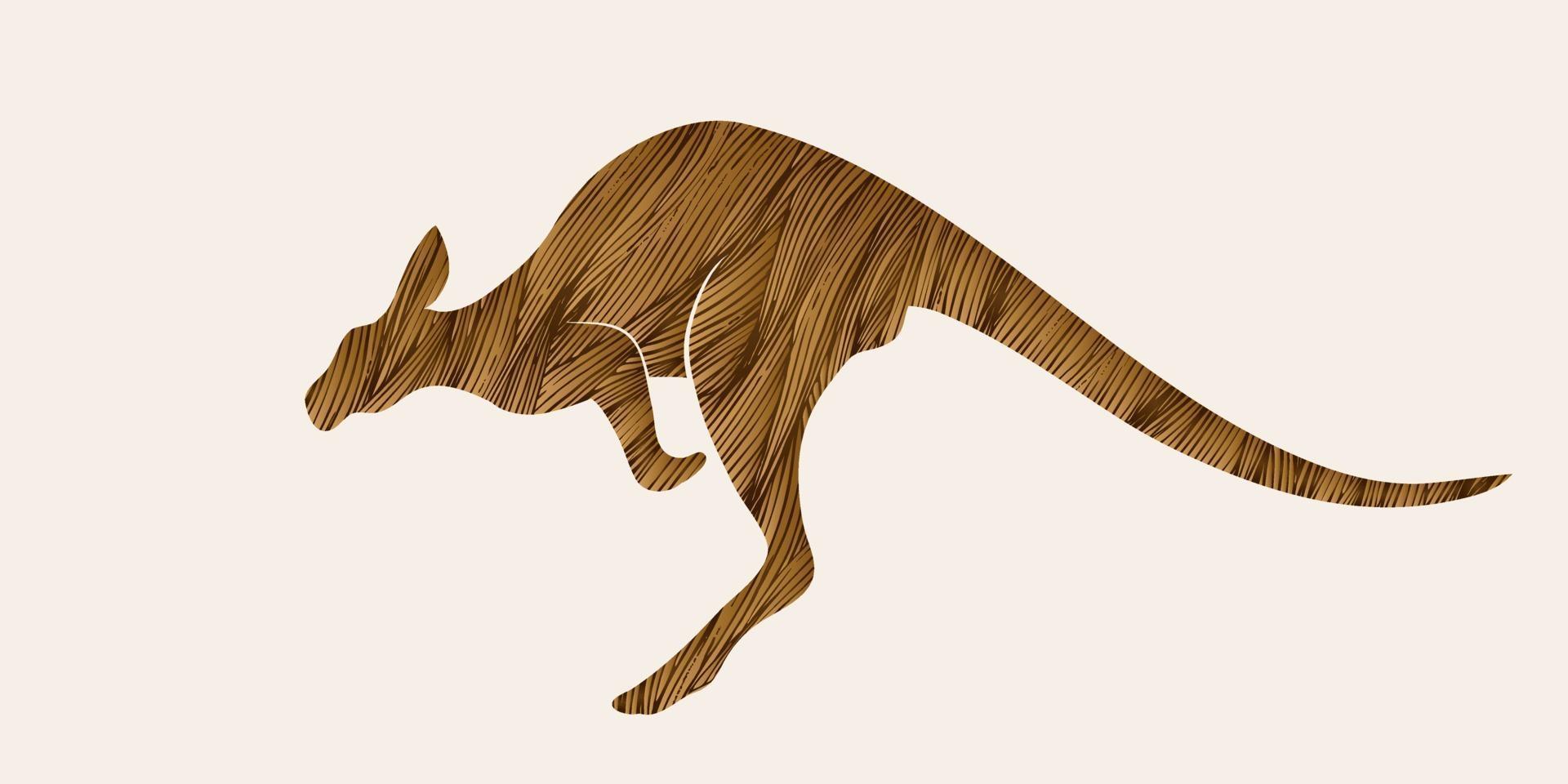 Kangaroo Jumping Graphic vector