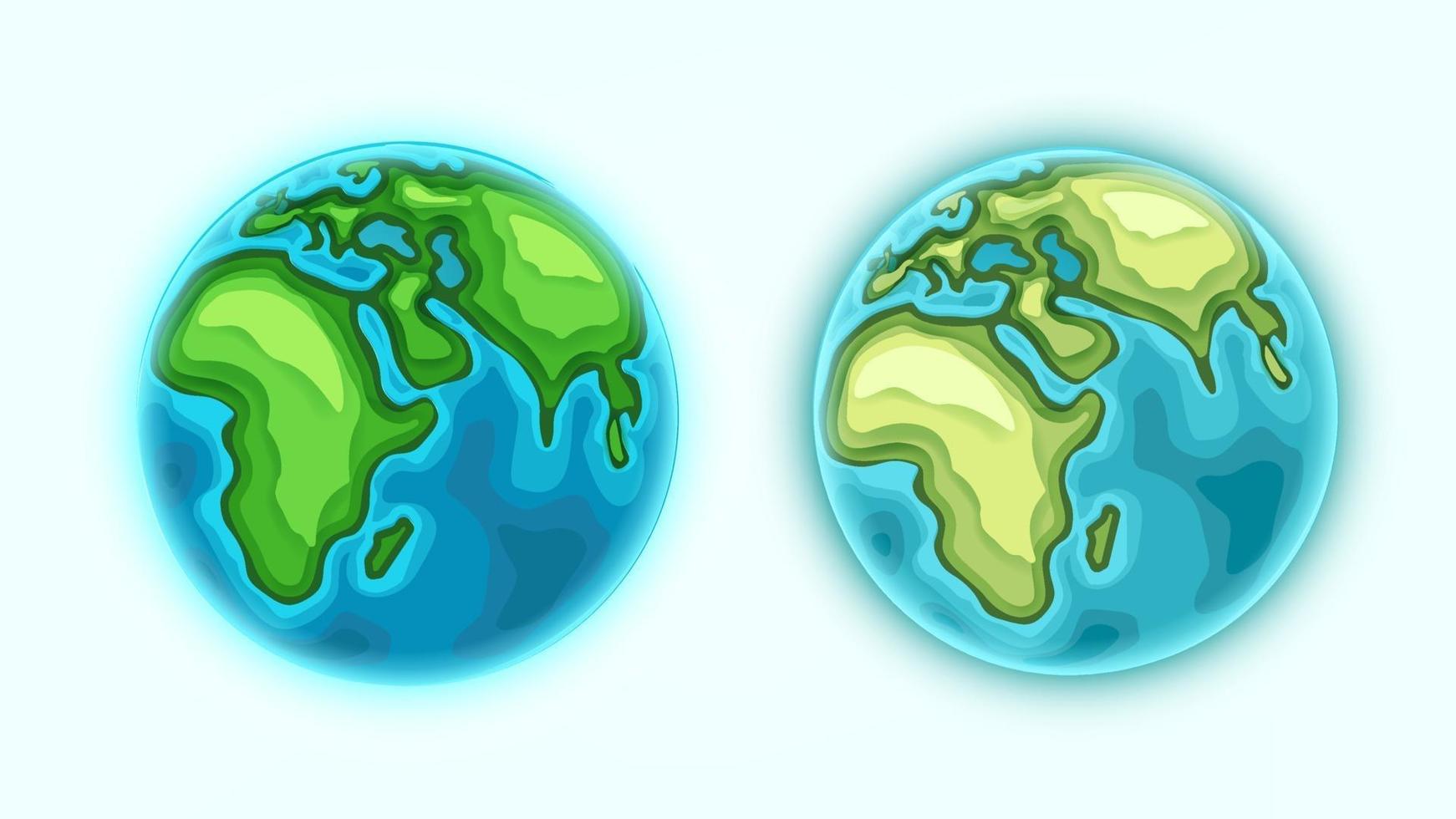 The Earth vector clipart. Isolated on white collection