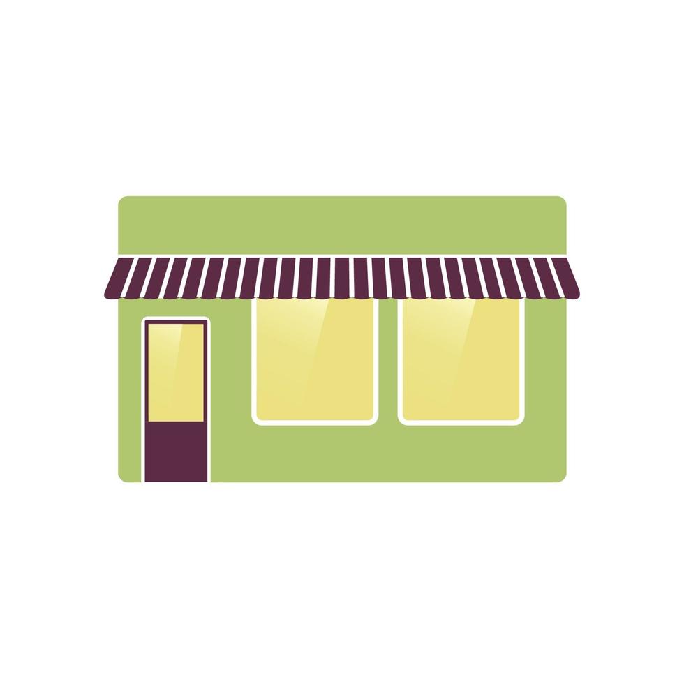 icono de tienda en diseño plano vector