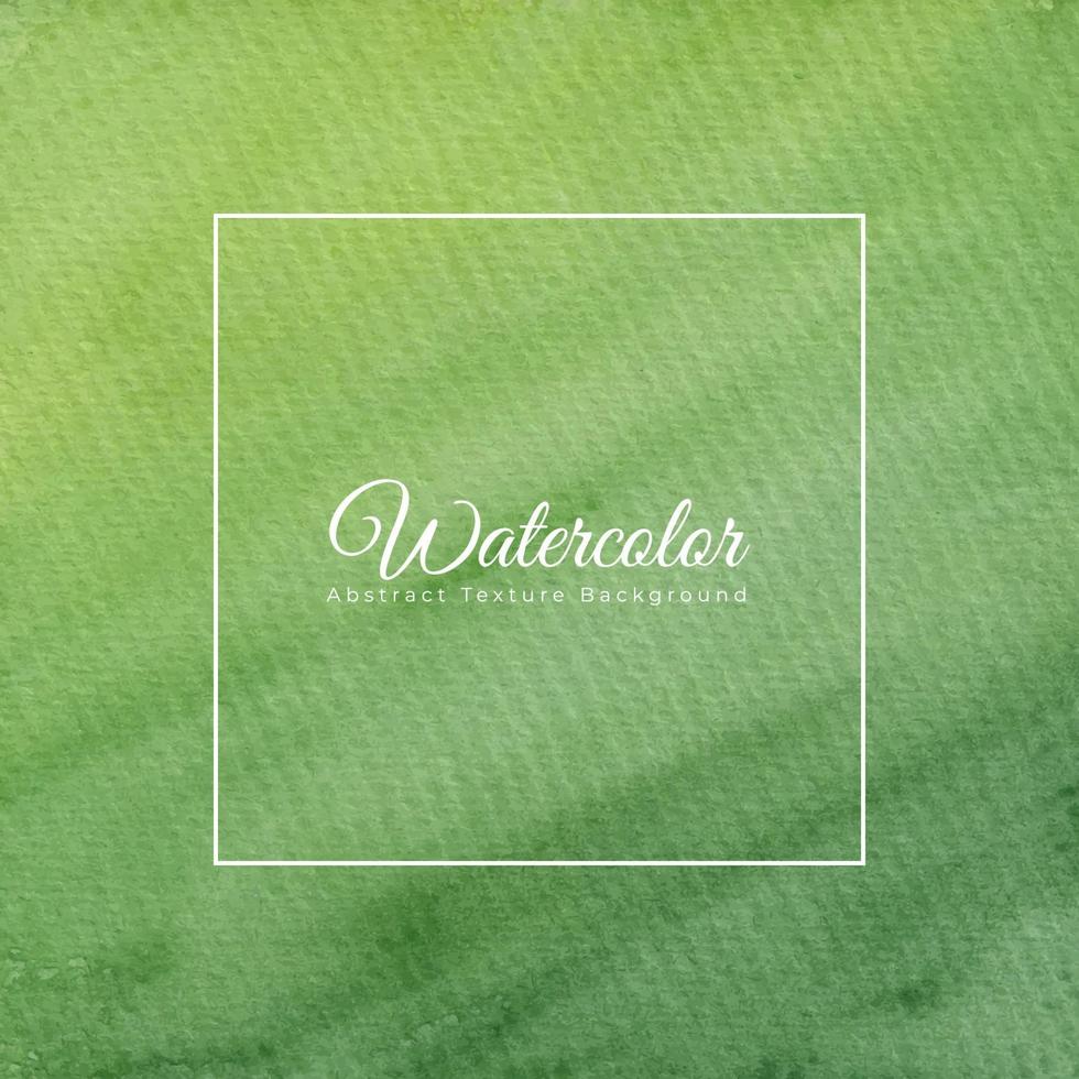 Abstract watercolor texture background in green color vector