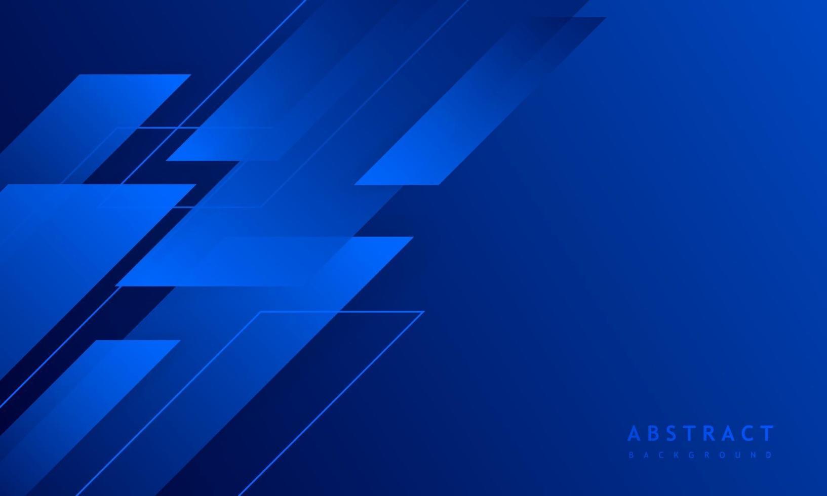 Fondo azul oscuro con forma cuadrada abstracta, concepto de banner dinámico y deportivo. vector