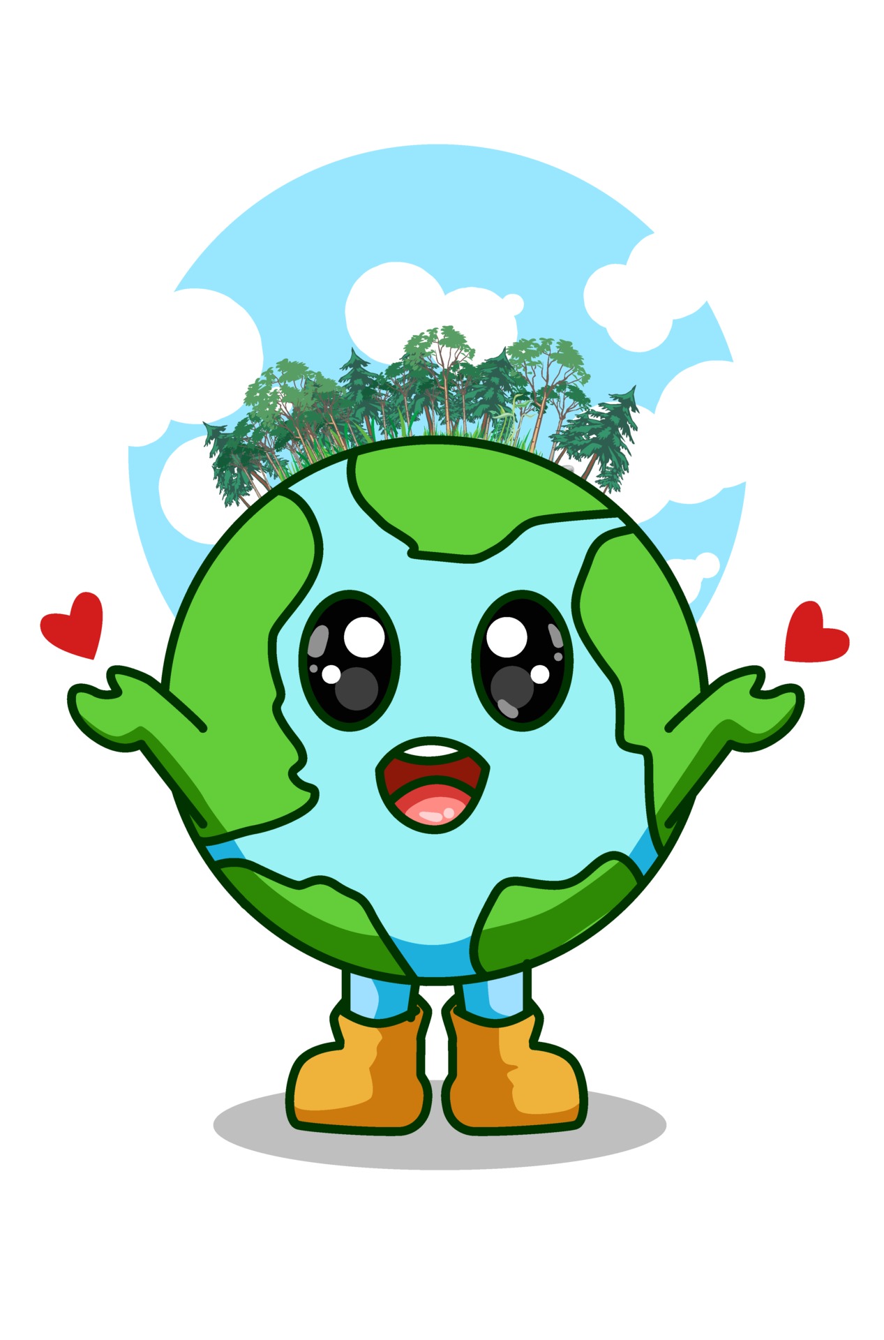 Love the earth vector illustration 2156848 Vector Art at Vecteezy