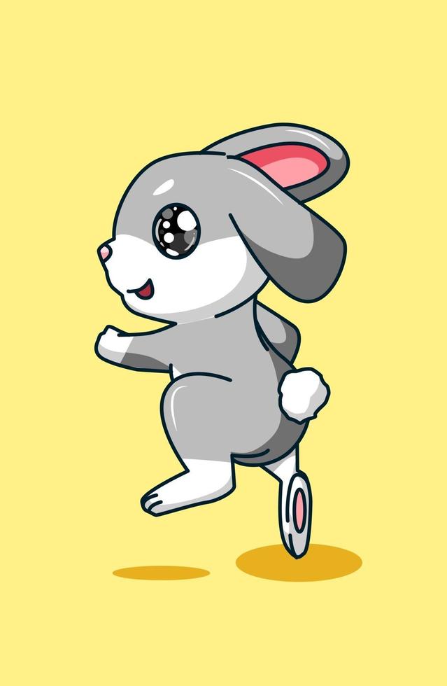 The hopping rabbit illustration vector