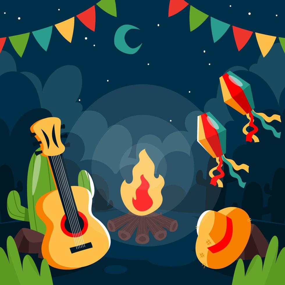 Festa Junina Night Background vector