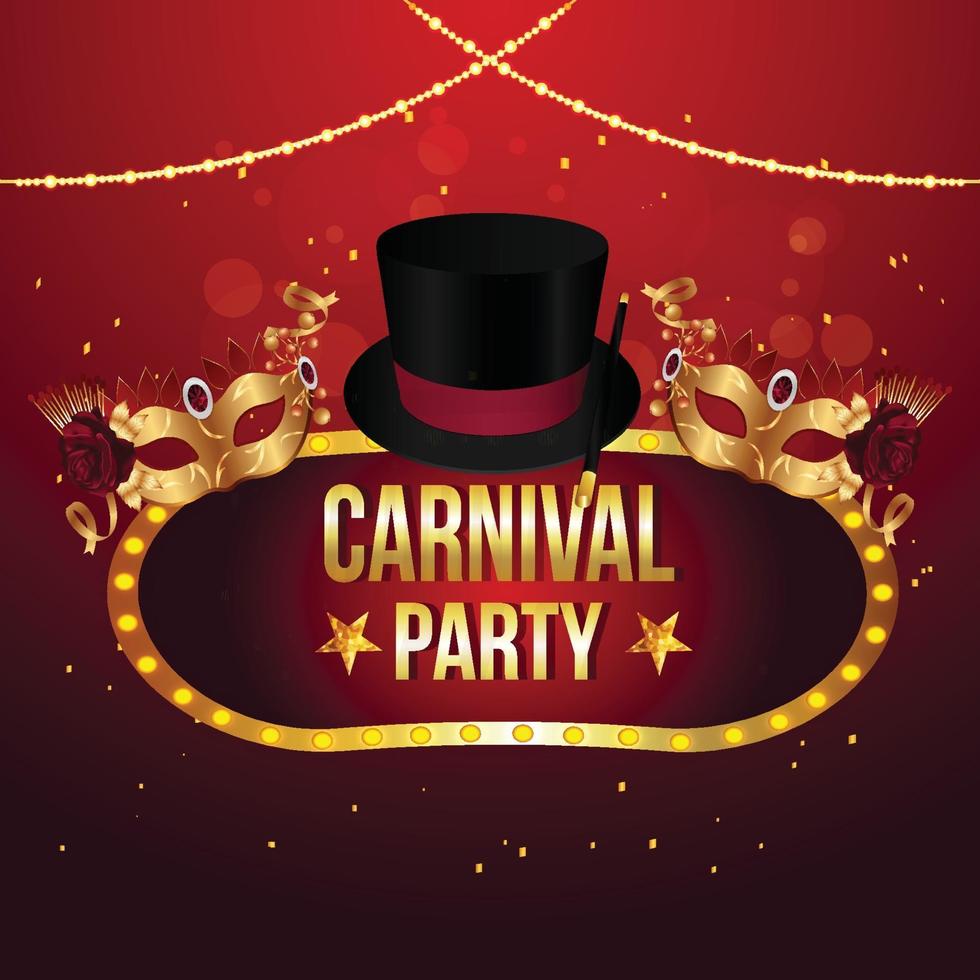 Happy carnival party background vector