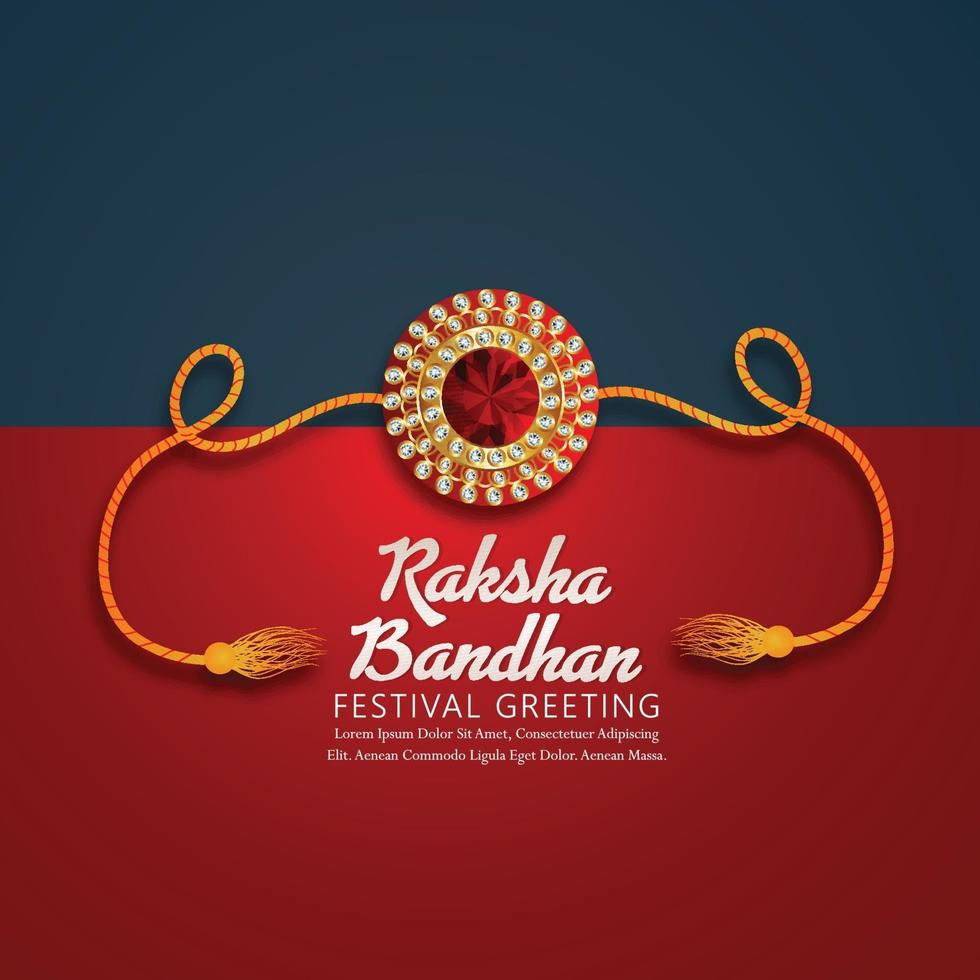 Raksha bandhan indian festival brother and sister celebration vector