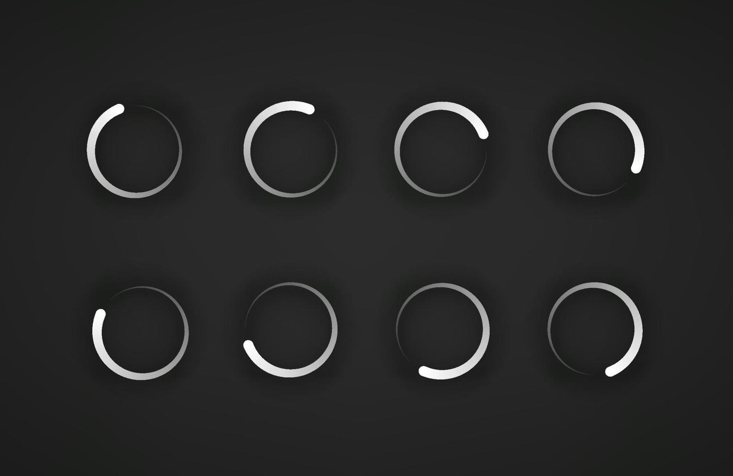 Web and mobile app preloader template isolated on dark background vector