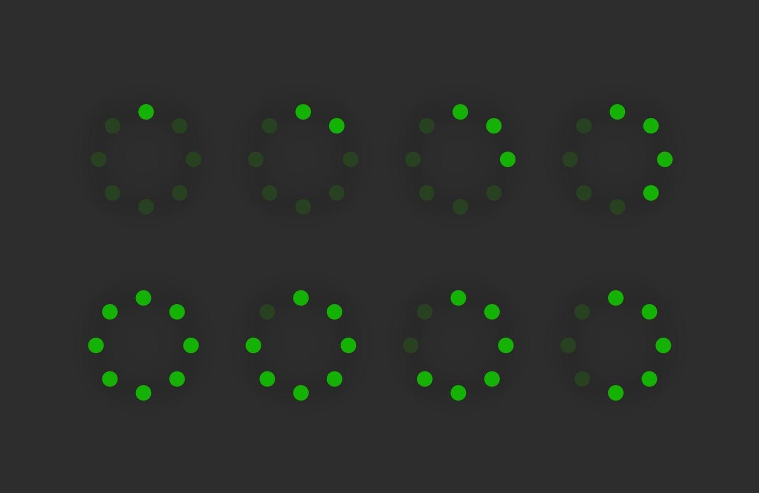 Web and mobile app preloader template isolated on dark background vector