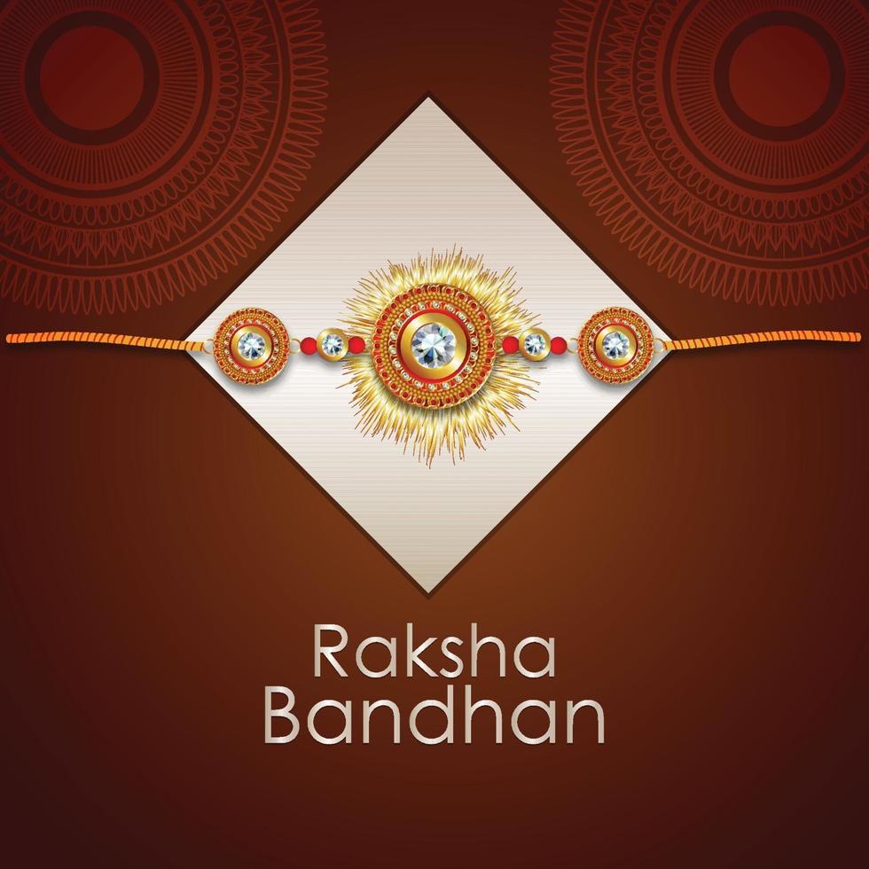 Indian tradition festival happy rakhi vector