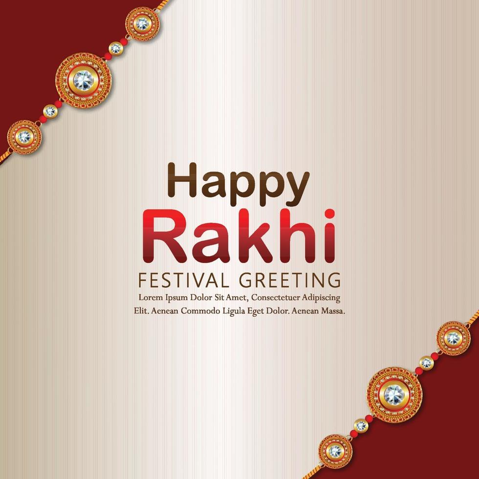 Creative elements of rakhi for happy raksha bandhan vector