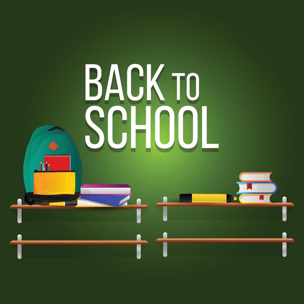 Back to school background vector