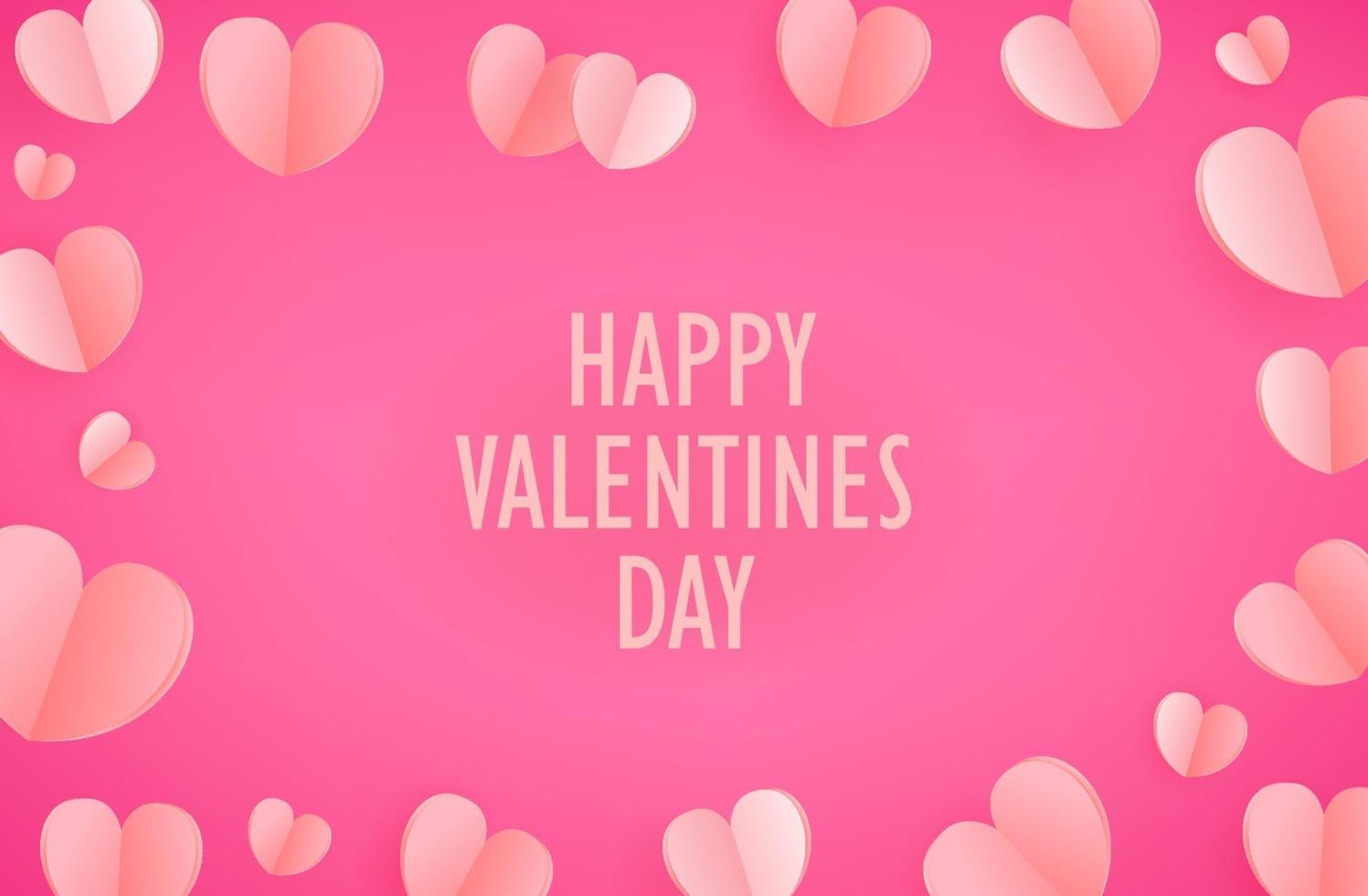 Happy Valentines Day. Template for greeting card, cover, presentation vector