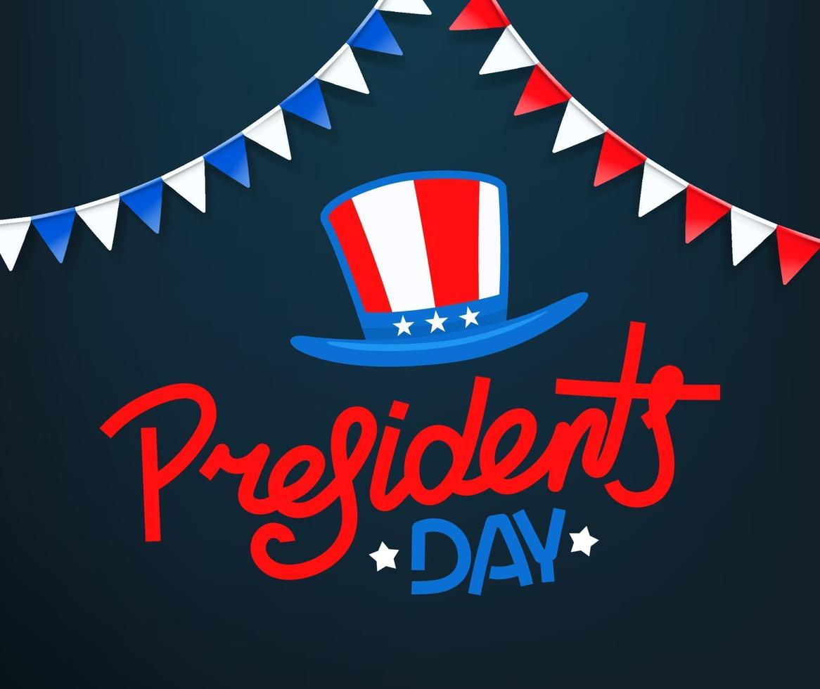 tarjeta de felicitación del día de los presidentes. vector logo