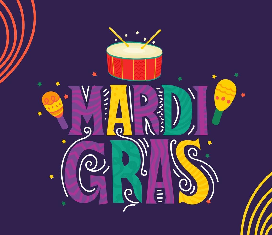 banner de vector de fiesta de carnaval de mardi gras