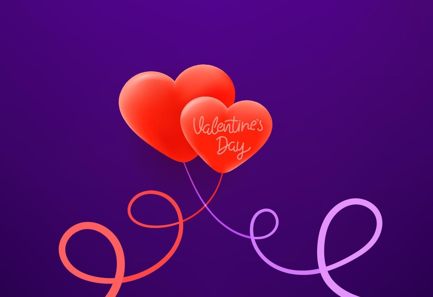 Happy Valentines Day. Greeting card template vector