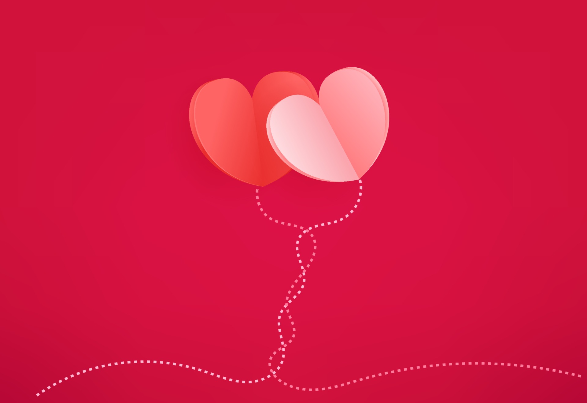Happy Valentines Day paper hearts on strings 2157341 Vector Art at Vecteezy