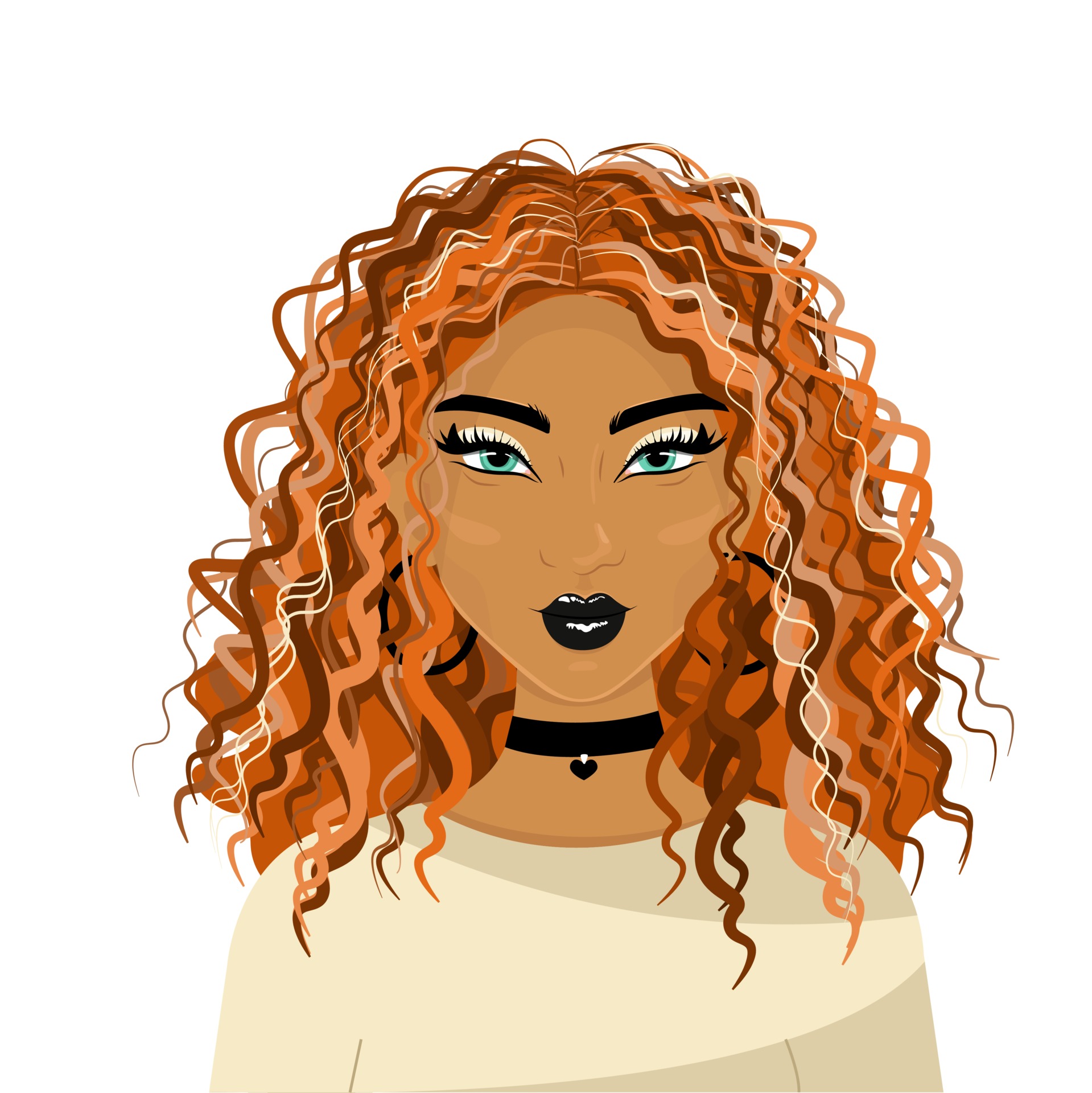 Girl with red curly hair Asian appearance, beauty from the east, beautiful young beauty, Avatar for a girl, vector illustration in flat style. 2157521 Vector Art at Vecteezy Girl with red curly hair Asian appearance, beauty from the east, beautiful young beauty, Avatar for a girl, vector illustration in flat style. 2157521 Vector Art at Vecteezy
