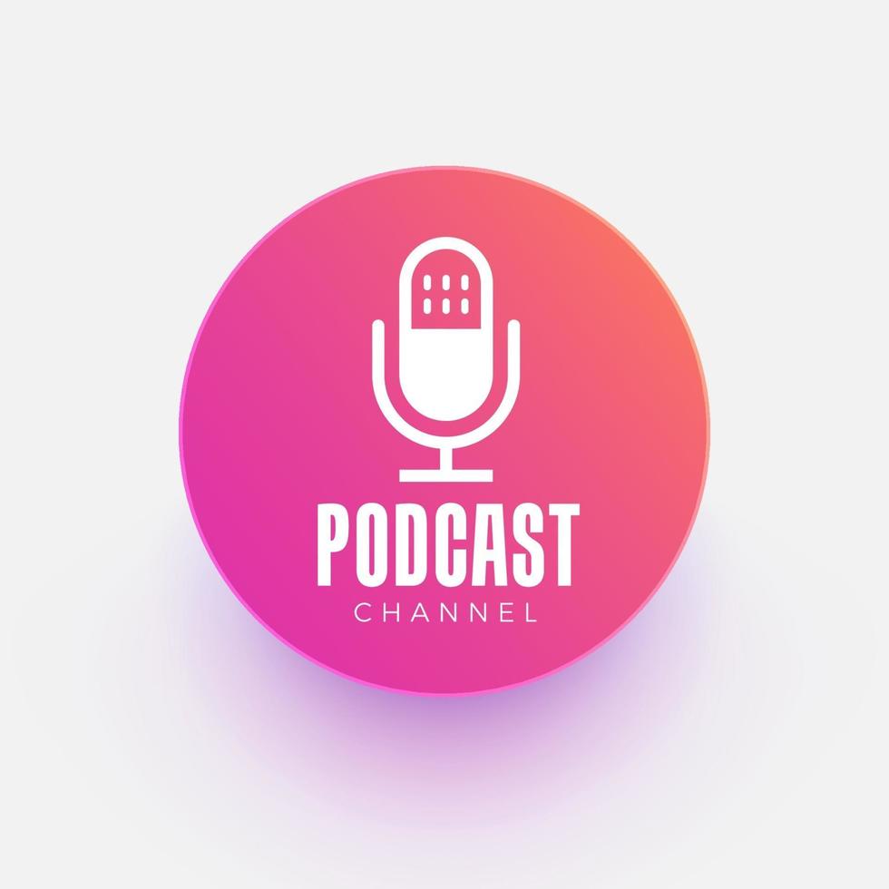 canal de podcast de diseño de concepto de ilustraciones vectoriales. vector