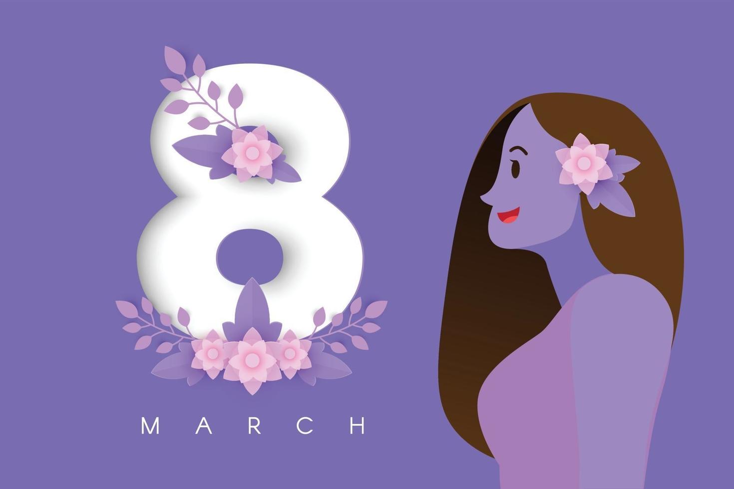 8 March International Womens Day Vector