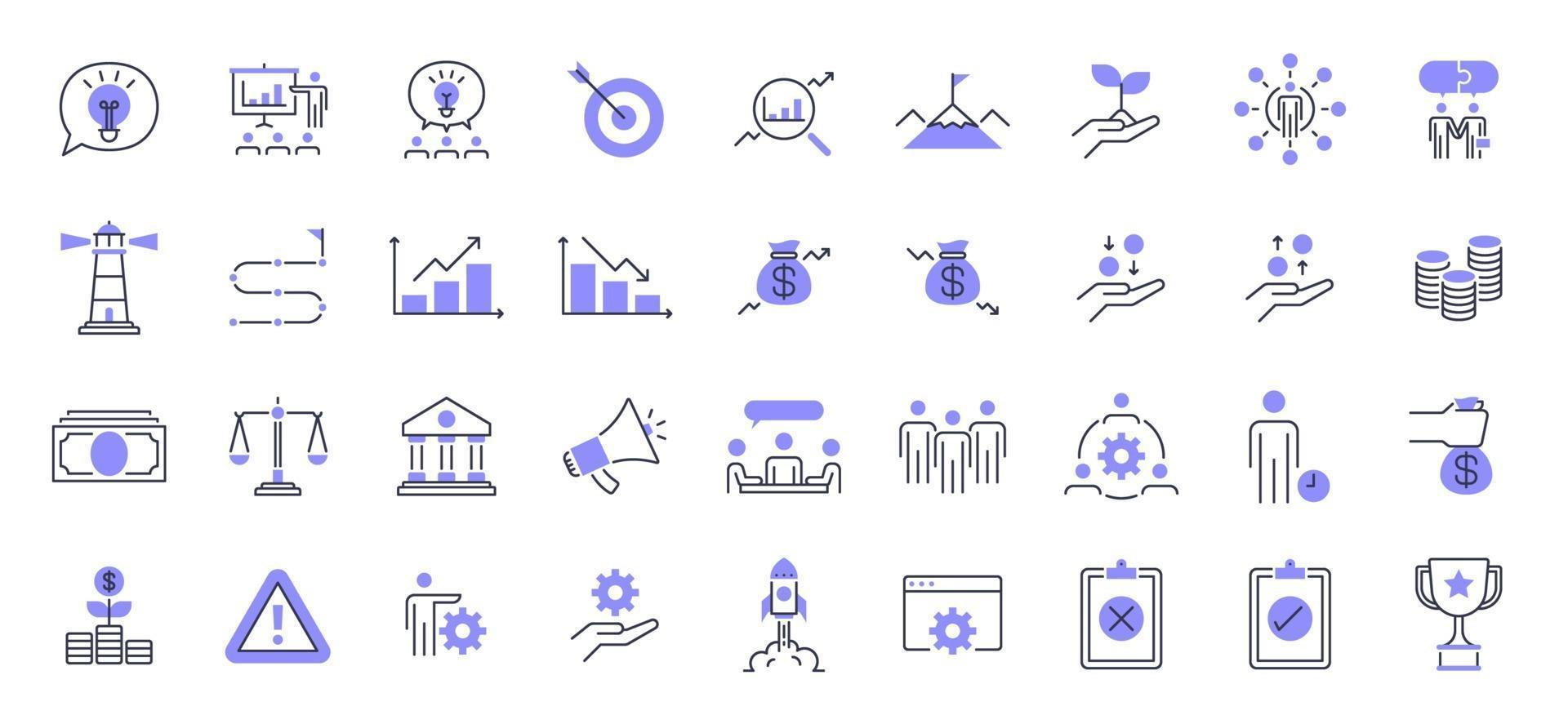 Business Presentation Icon set. vector