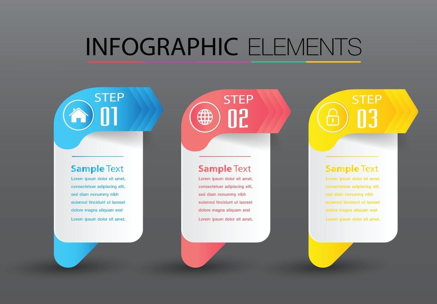 plantilla de cuadro de texto moderno, infografía de banner vector