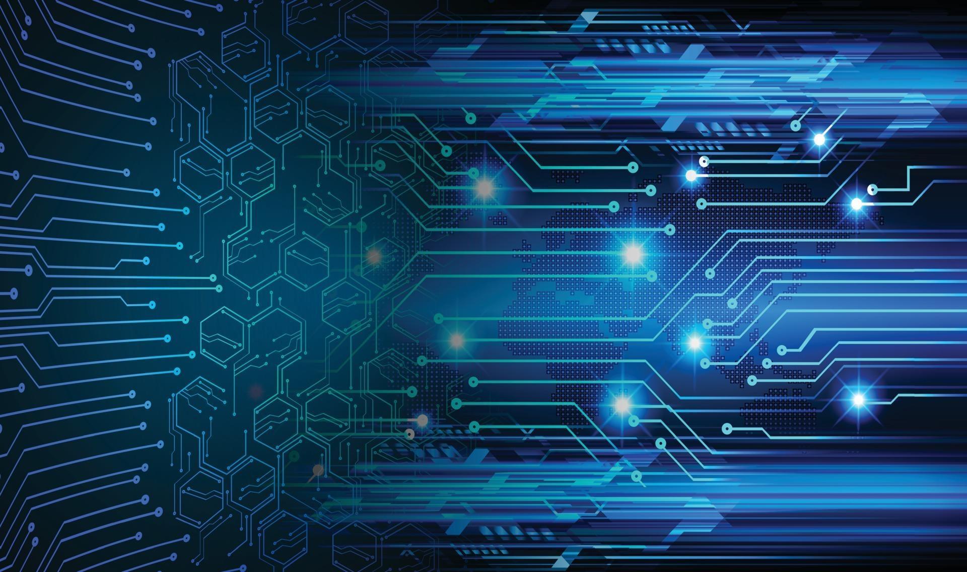 cyber circuit future technology concept background 2157979 Vector Art