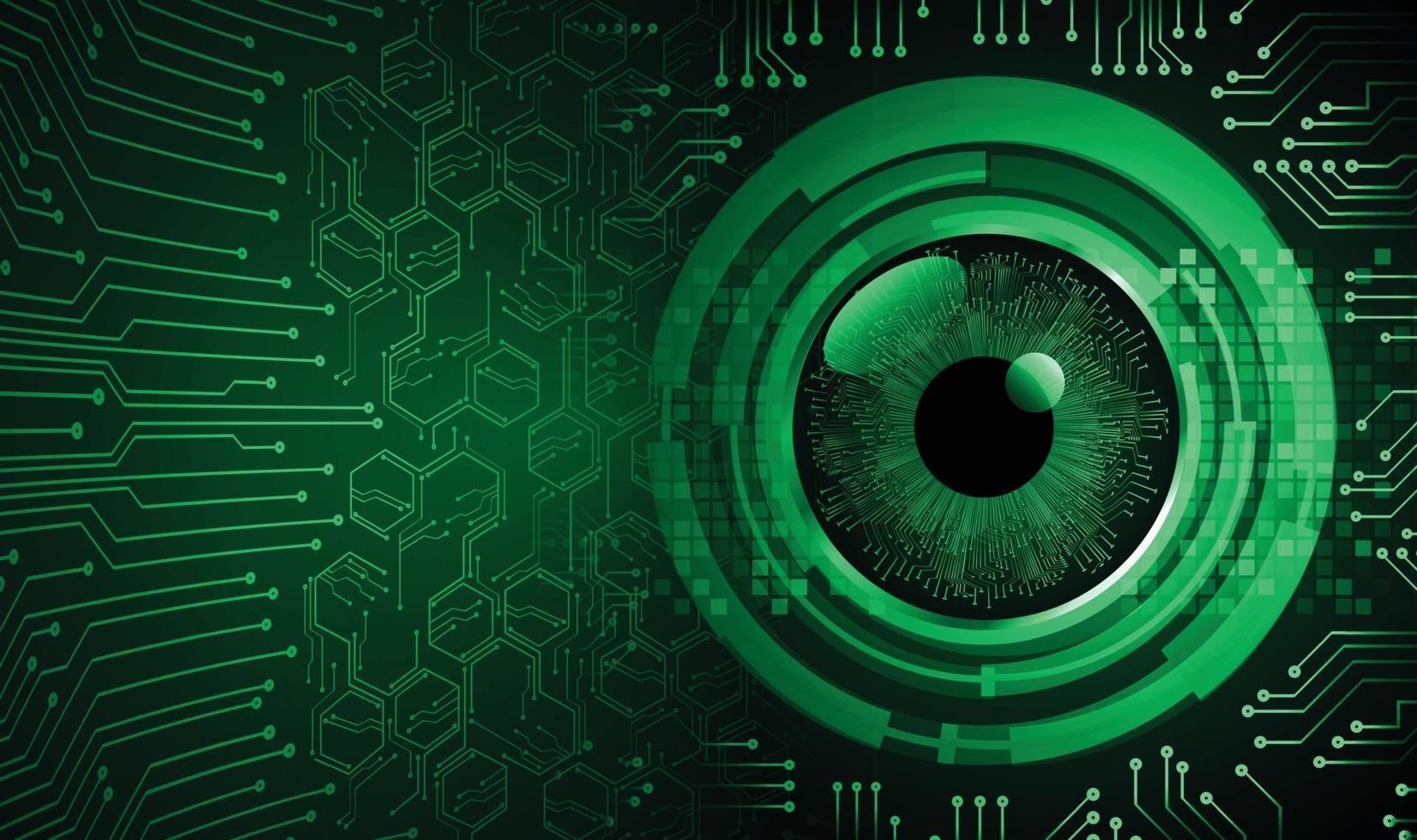 eye cyber circuit future technology concept background vector