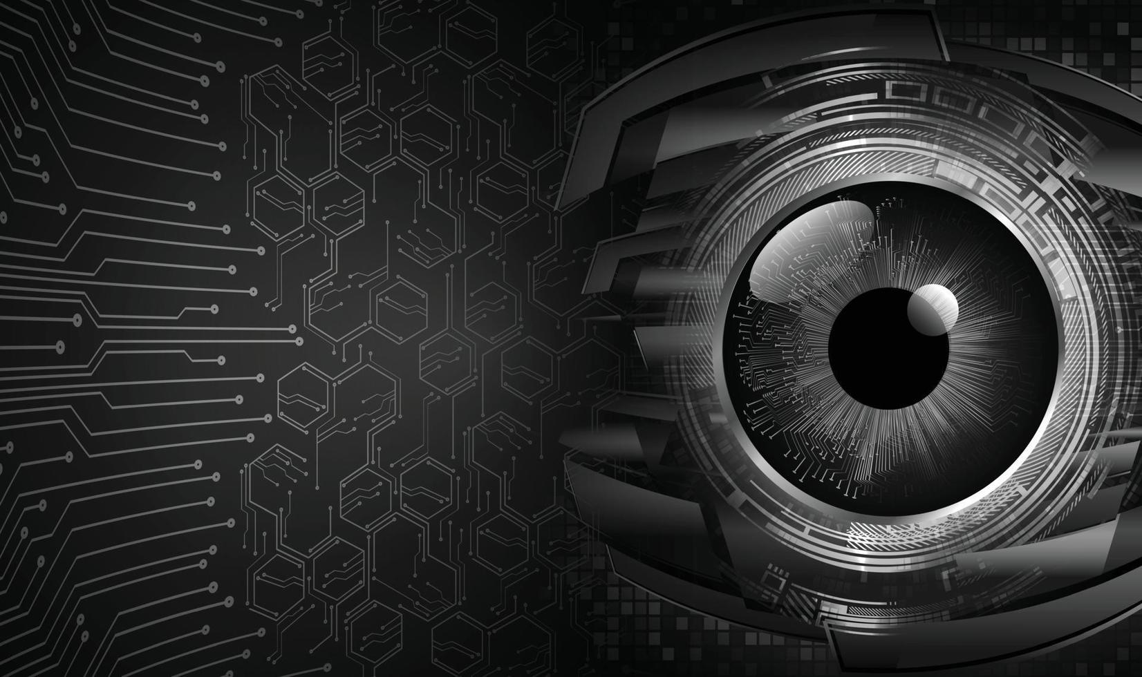 Black eye cyber circuit future technology concept background vector