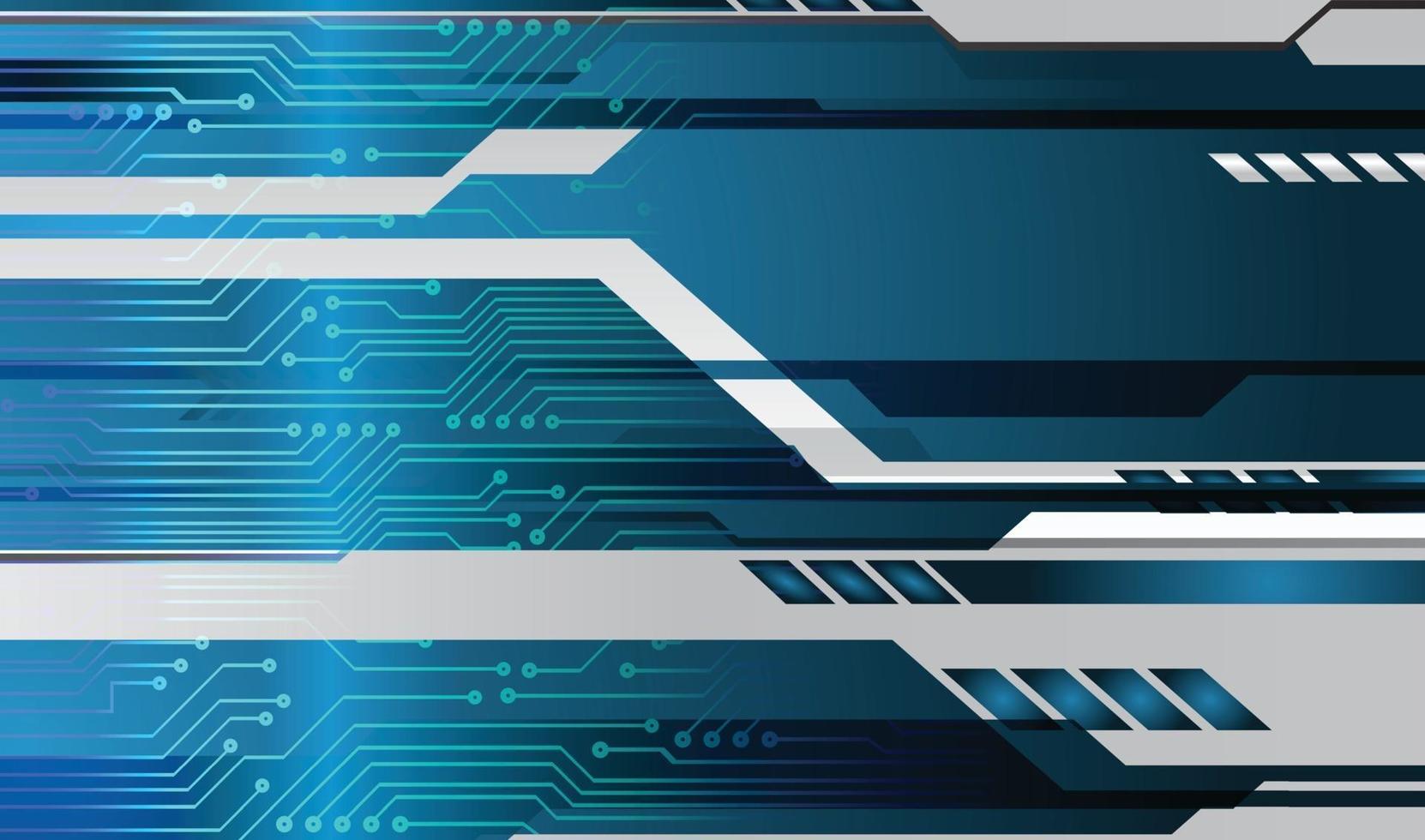 Blue cyber circuit future technology concept background vector