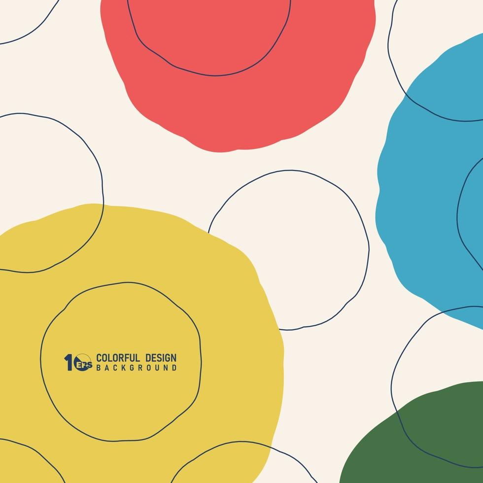 Abstract minimal colorful design of circle pattern background. illustration vector eps10