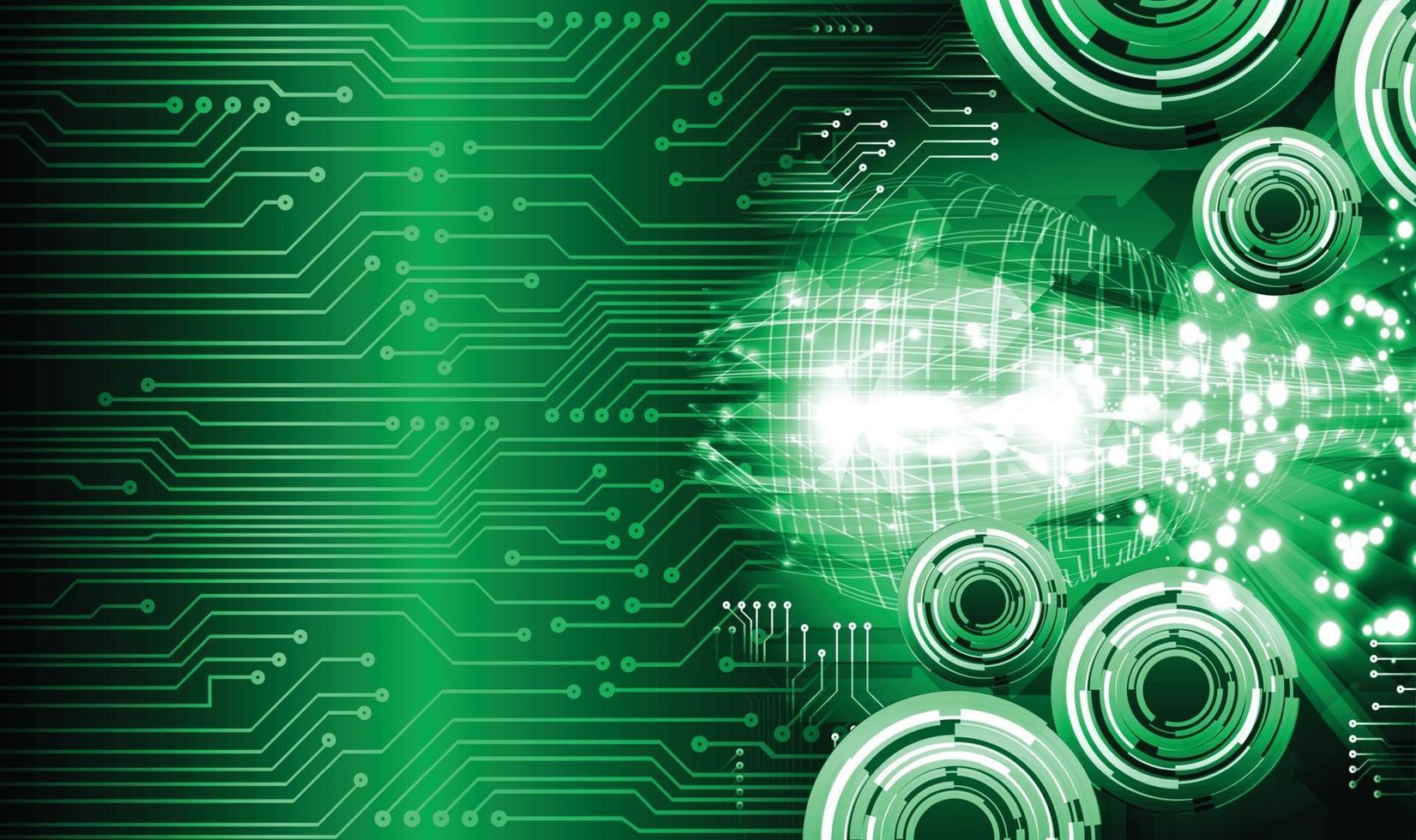 green cyber circuit future technology concept background vector