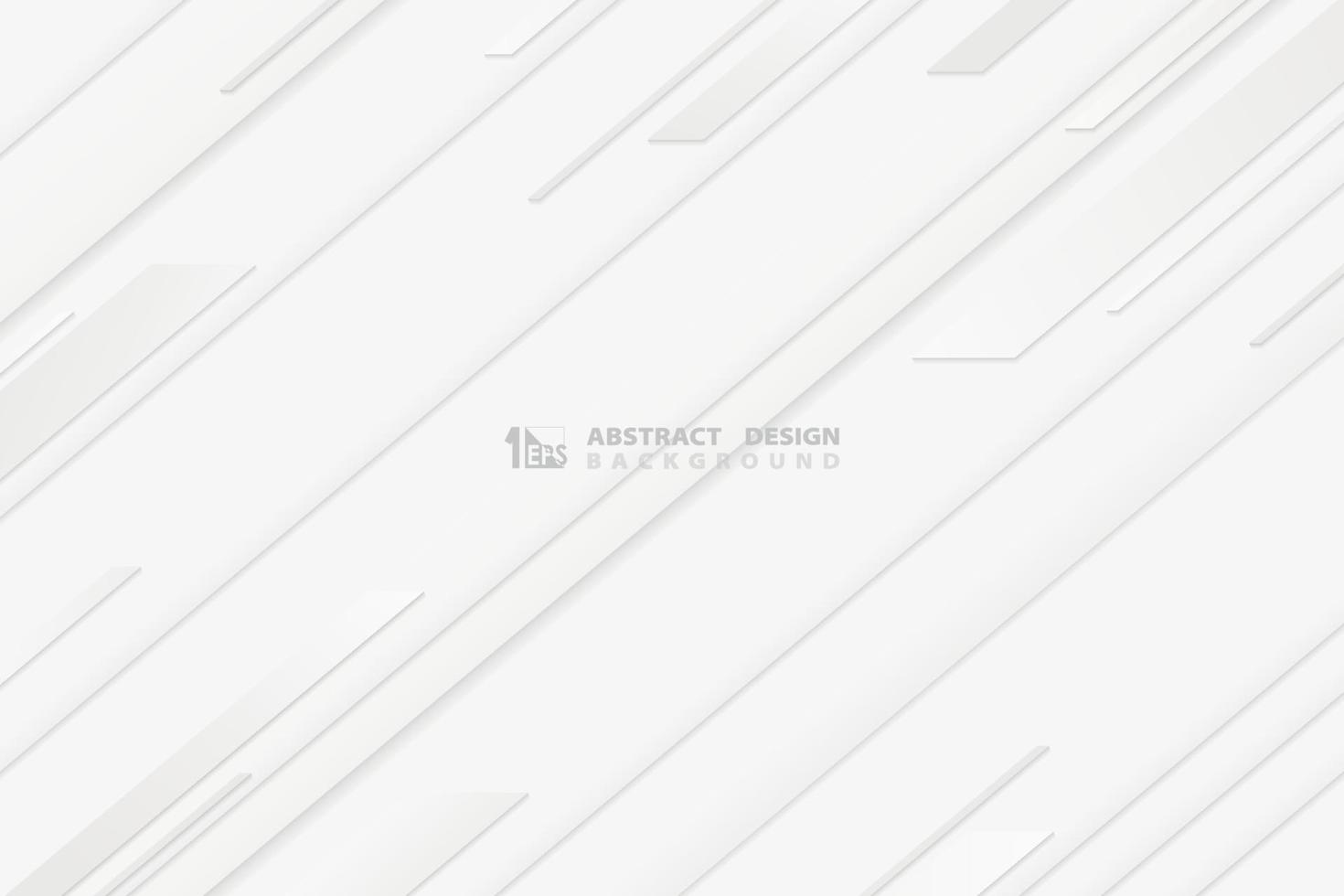 Abstract white and gray line tech design background. vector