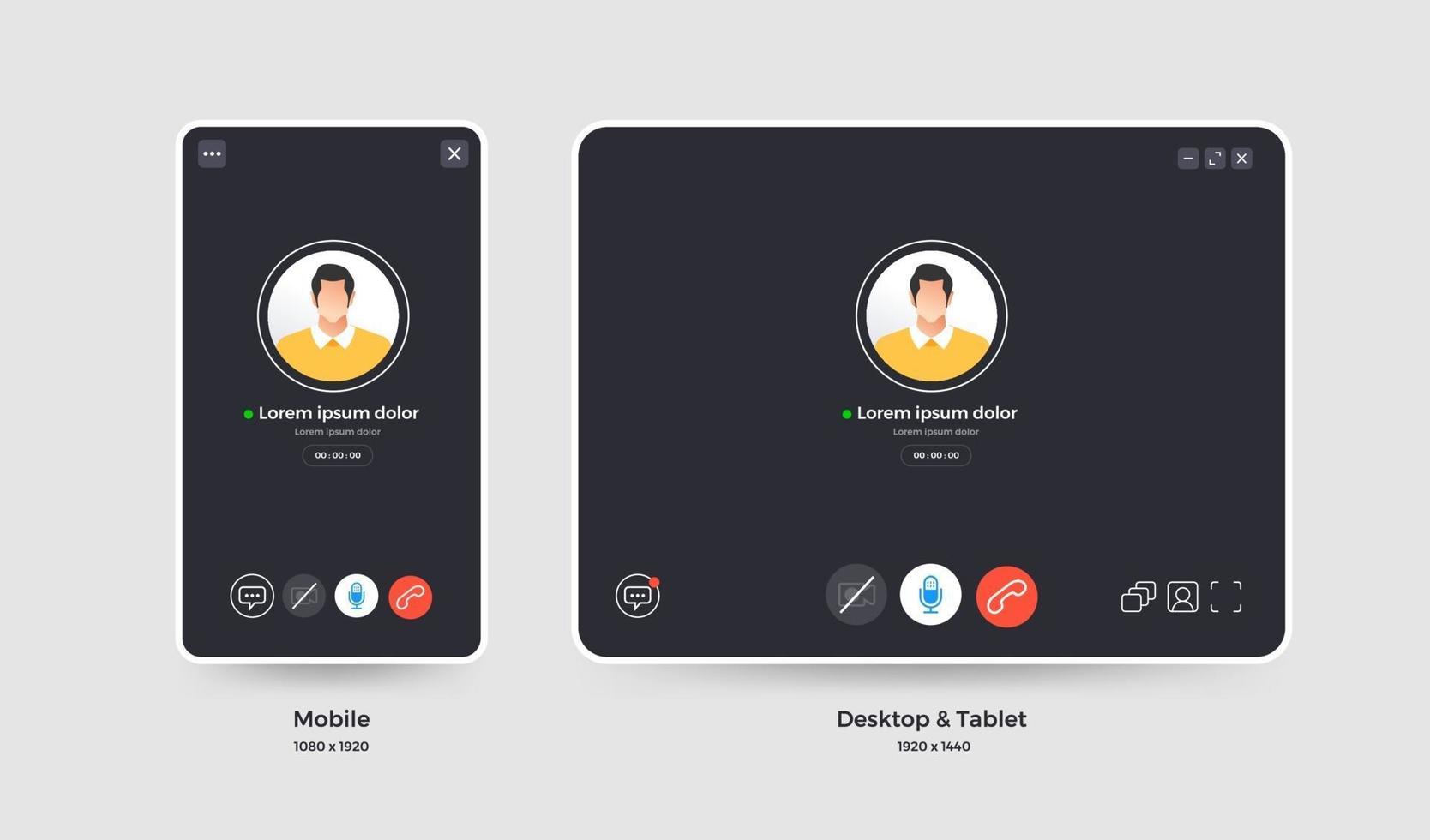 Illustrations flat design concept video conference. online meeting work form home. Call and live video. Vector illustrate.