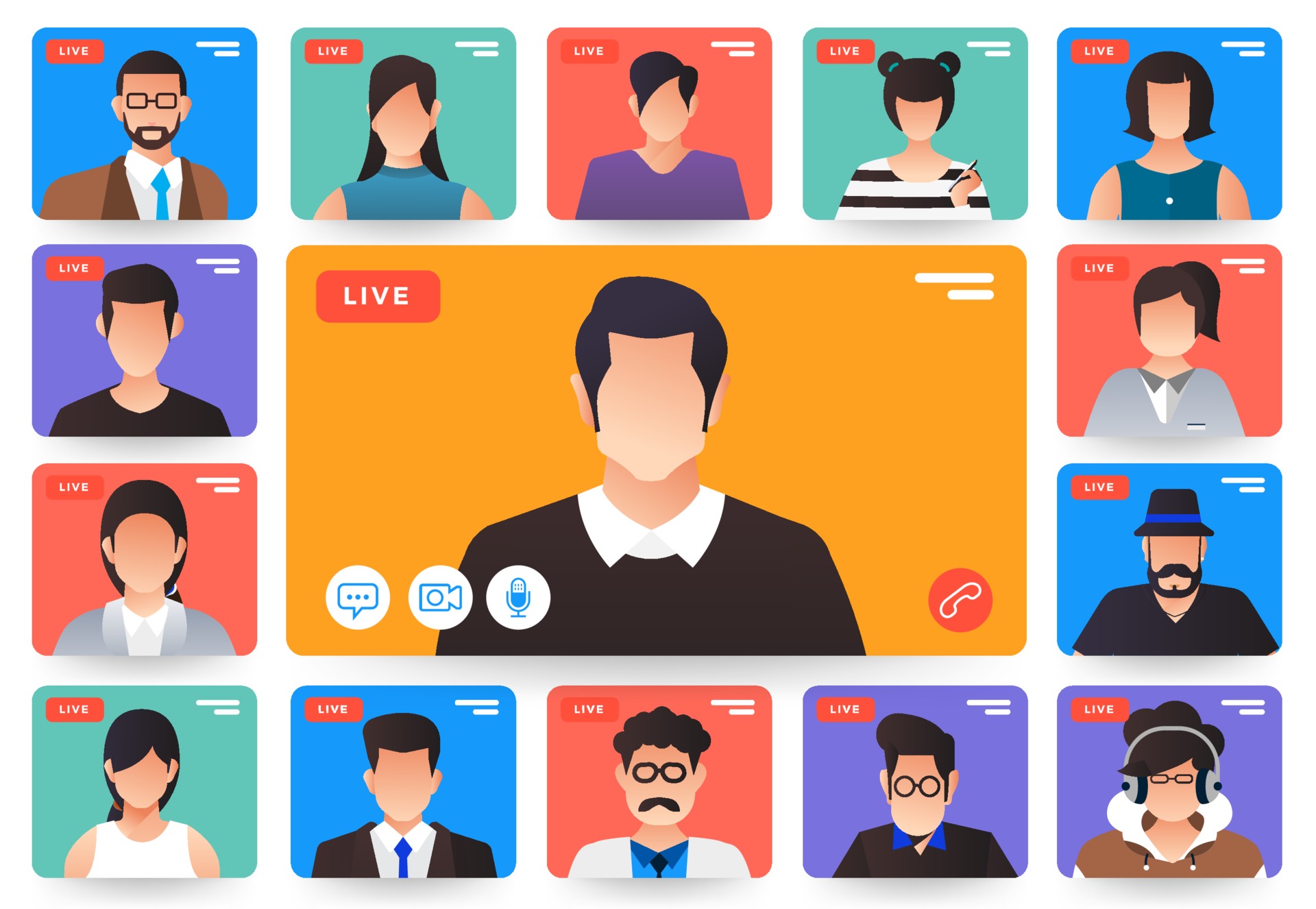 Online Meeting Vector Art, Icons, And Graphics For Free Download