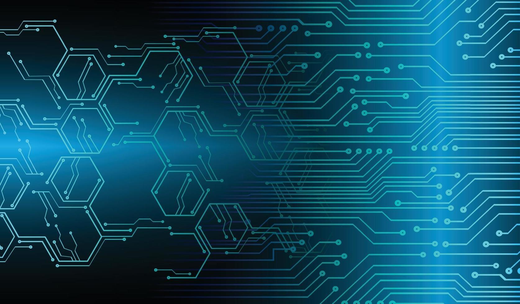 Blue cyber circuit future technology concept background vector