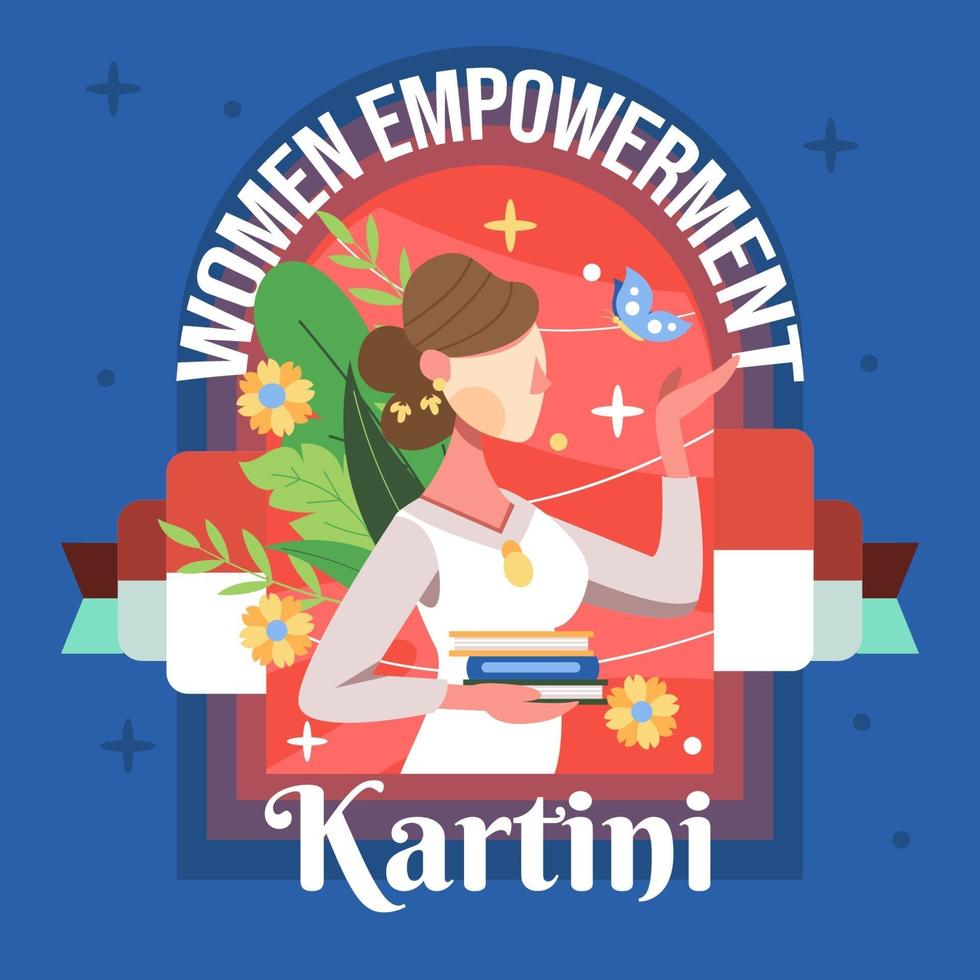 kartini las mujeres del empoderamiento vector