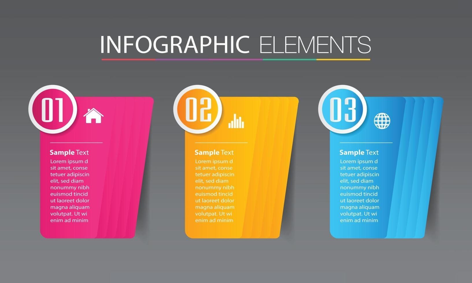 modern text box template, banner Infographics vector