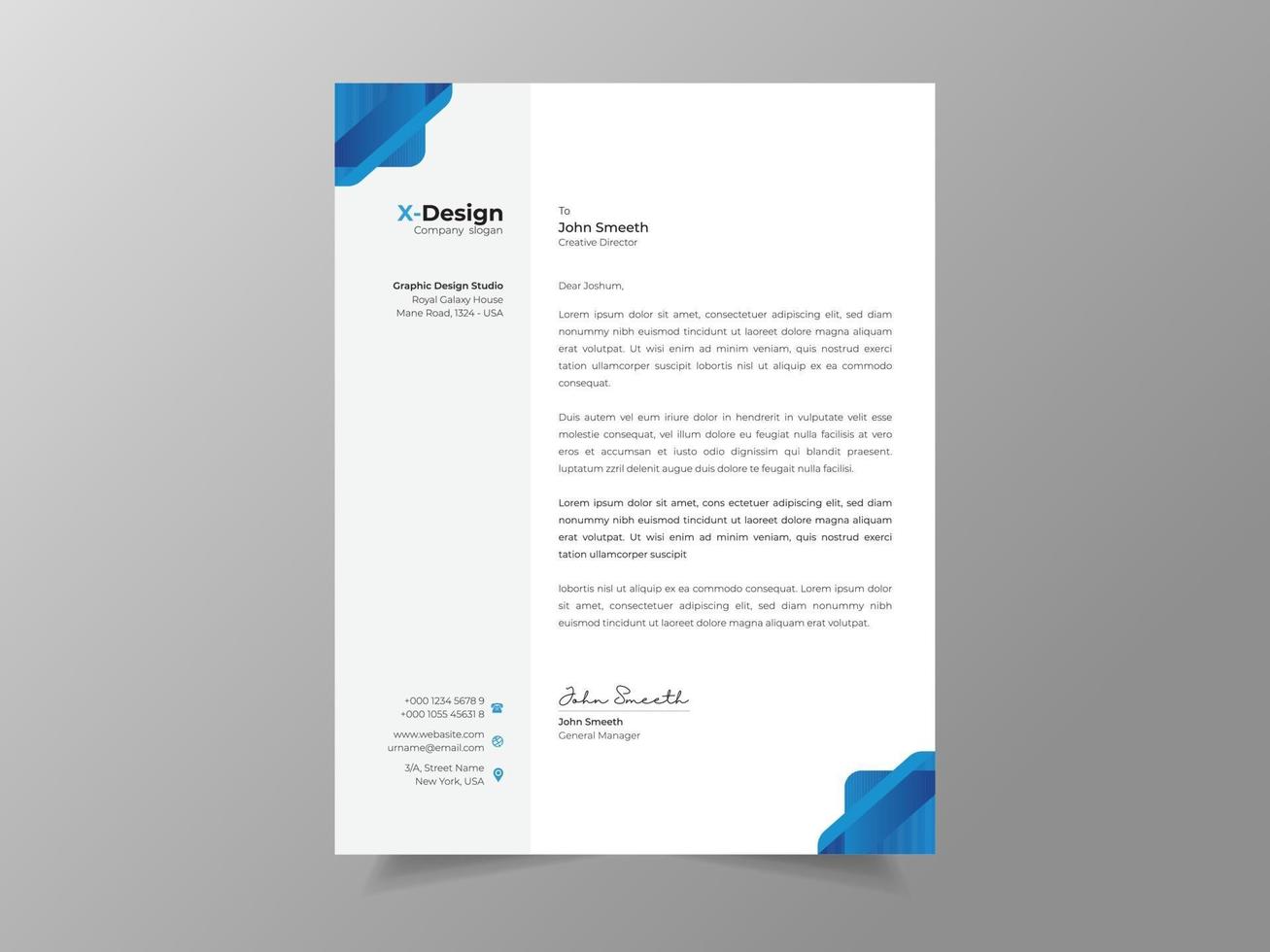 Creative and modern business letterhead template vector