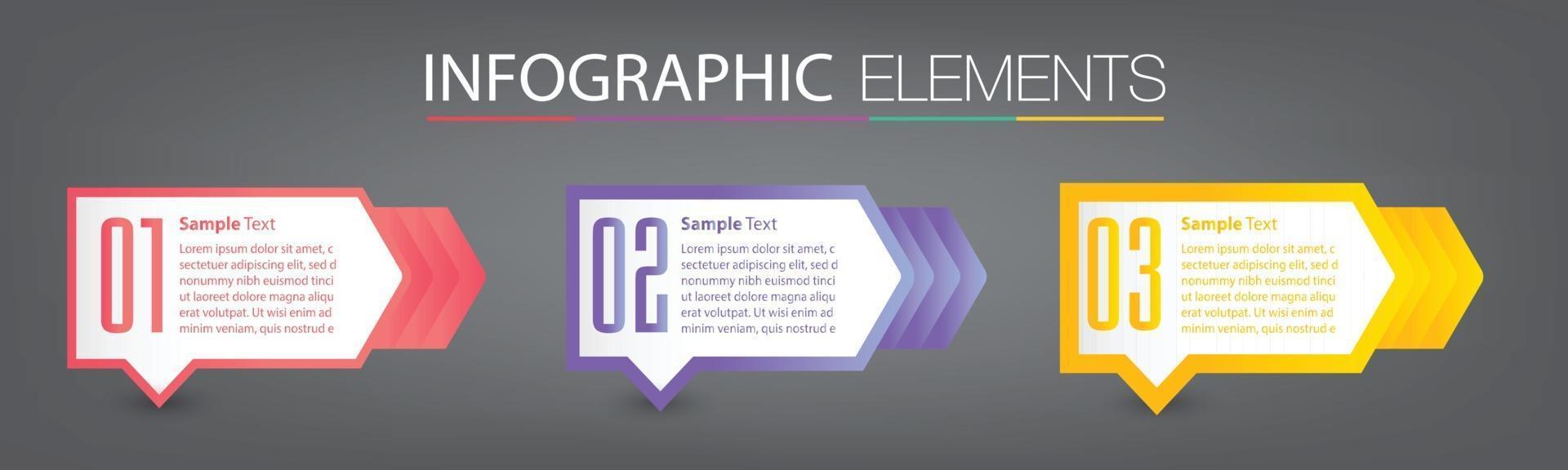 modern text box template, banner Infographics vector