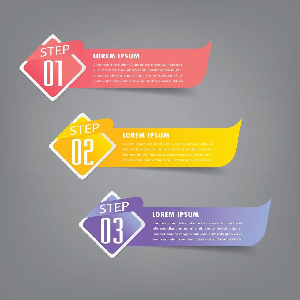 modern text box template, banner Infographics vector