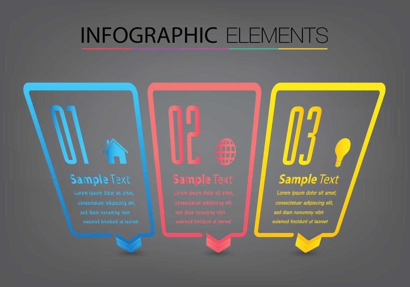 plantilla de cuadro de texto moderno, infografía de banner vector