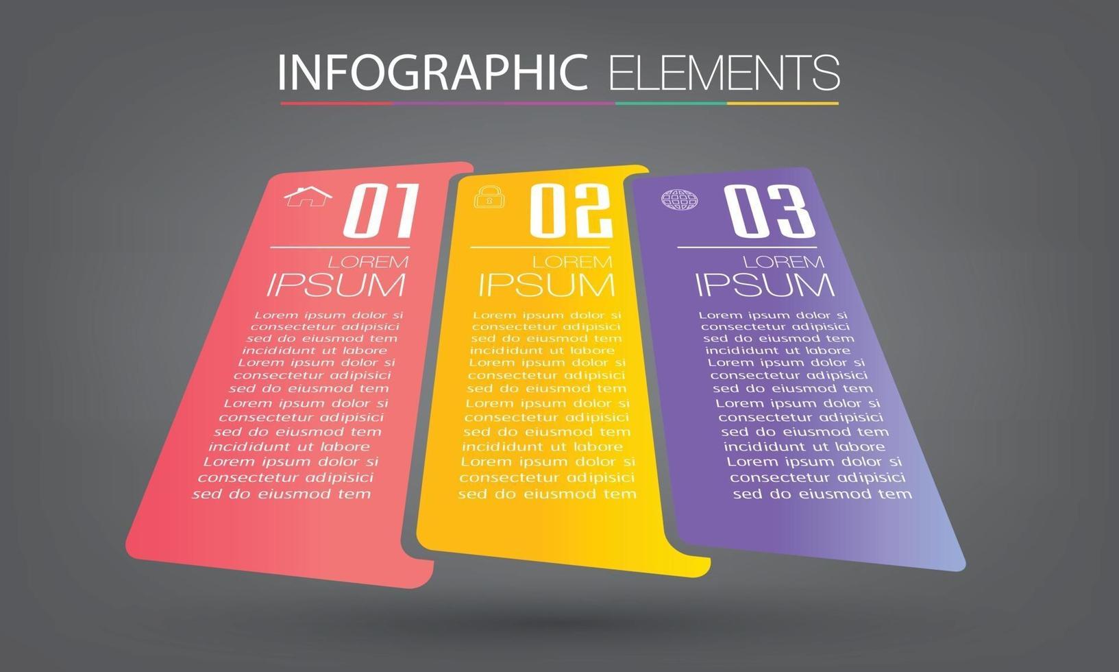 modern text box template, banner Infographics vector