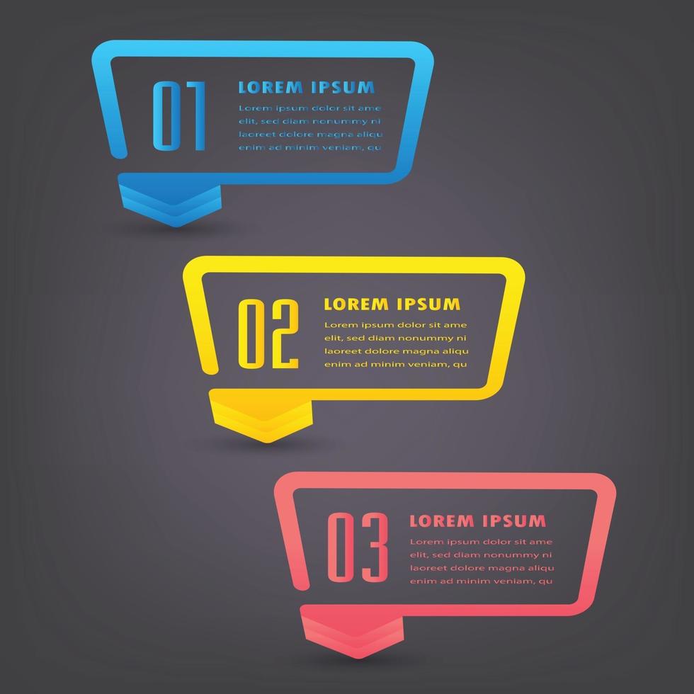 modern text box template, banner Infographics vector