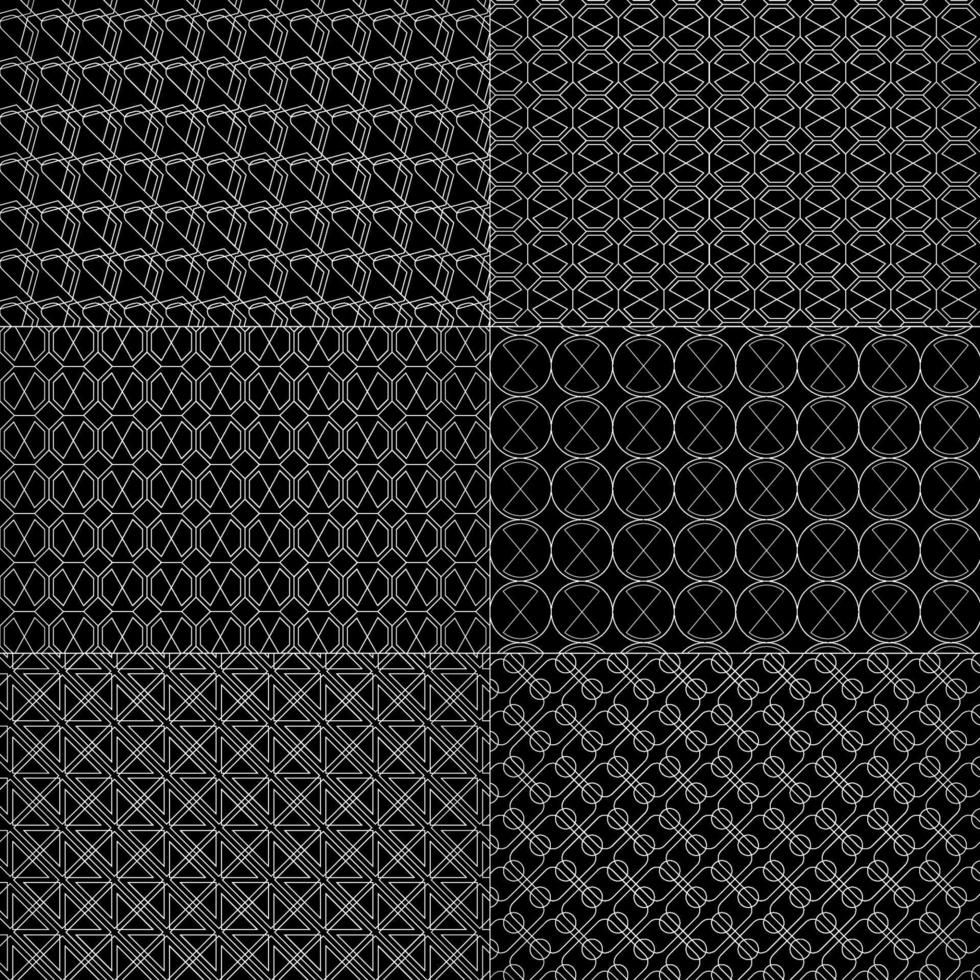 conjunto de vectores de patrones mínimos. líneas geométricas y formas.
