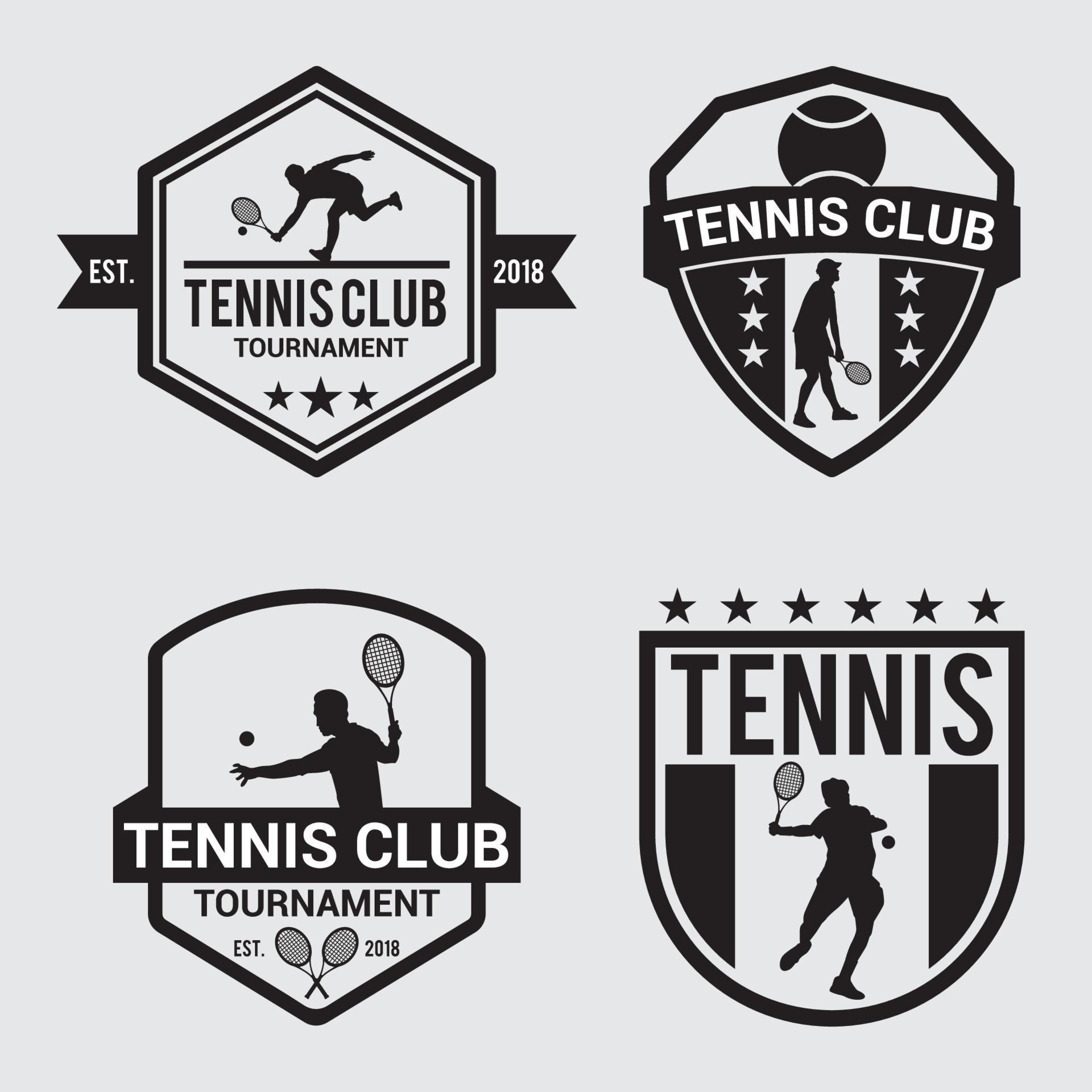 Tennis Club Logo Badges vector design templates 2158474 Vector Art at Vecteezy