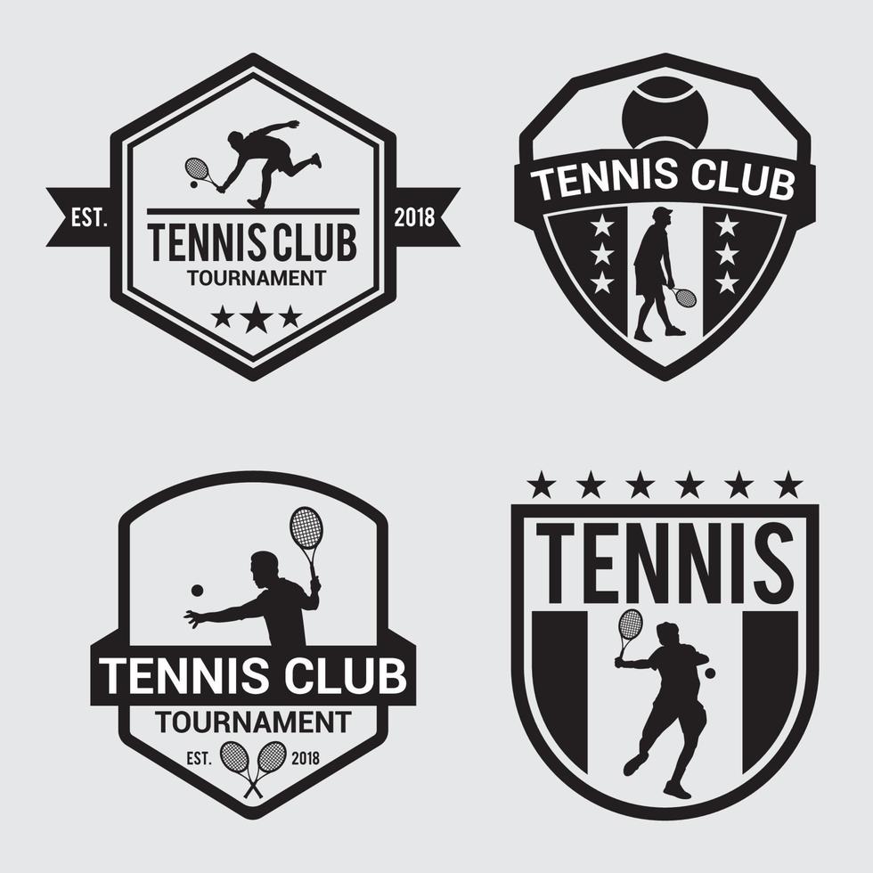 Tennis Club Logo Badges vector design templates