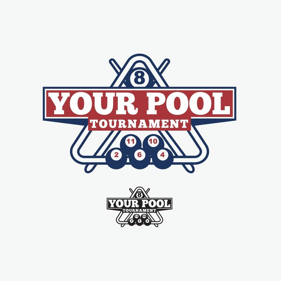 Billiards Ball Pool logo design vector template