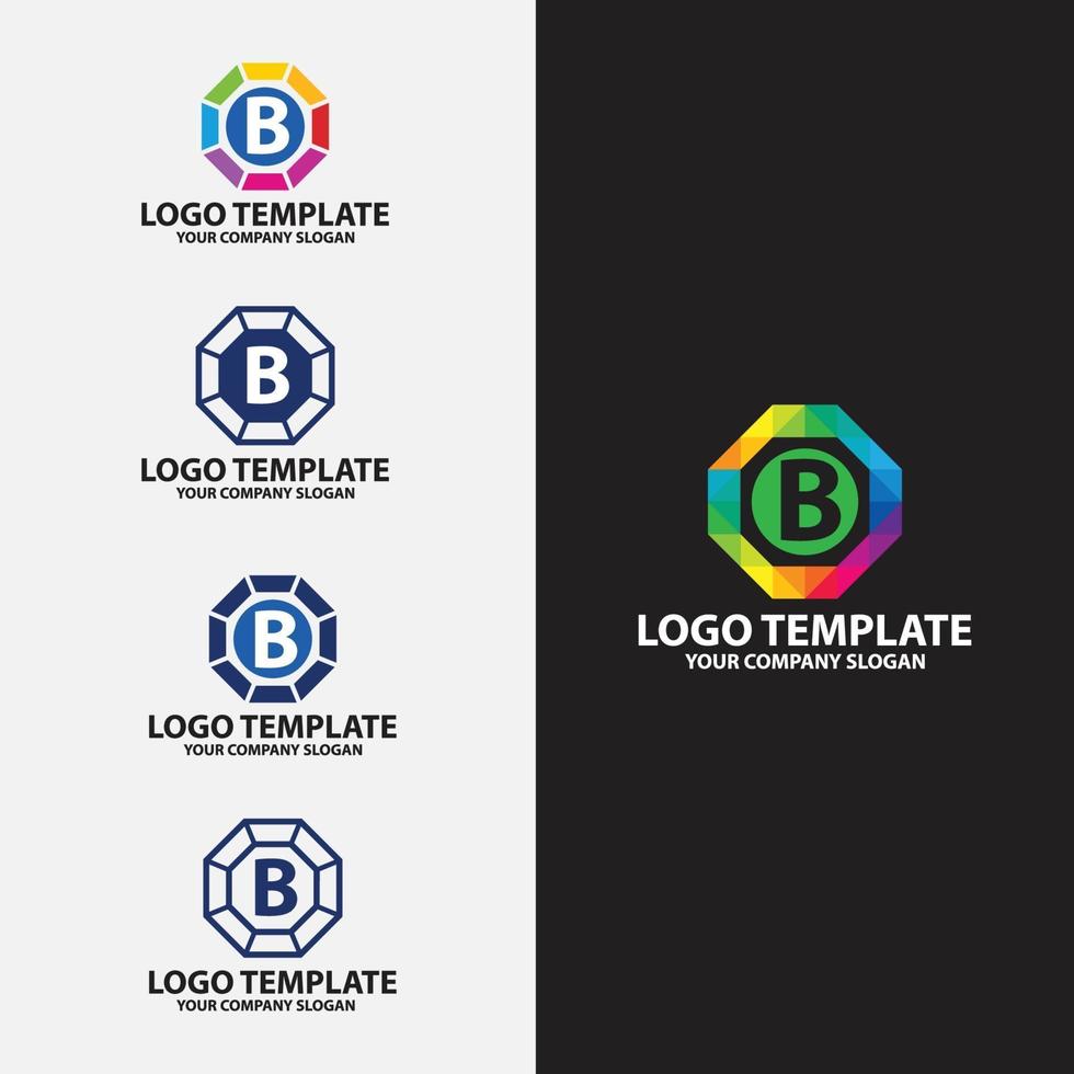 B LETTER LOGO DESIGN TEMPLATE vector