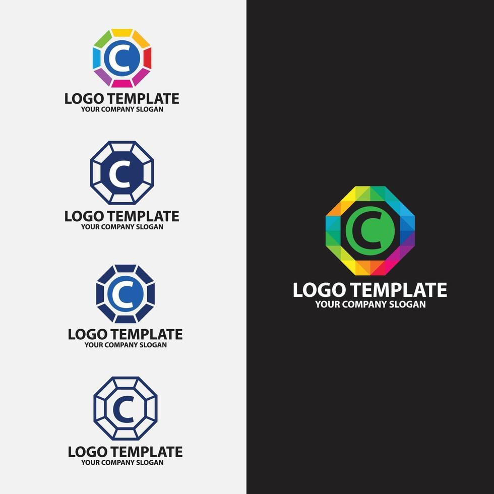 C LETTER LOGO DESIGN TEMPLATE vector